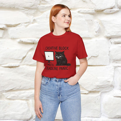 "Creative Block Meets Deadline..." |Cat T-Shirt | Nunu&Miao Studio