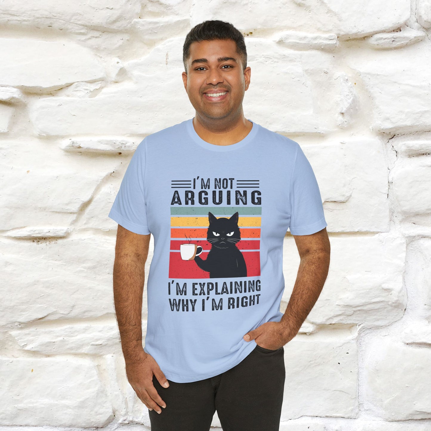 Non sto discutendo, sto spiegando perché ho ragione T-shirt con gatto per uomo e donna | 100% cotone* Maglietta divertente