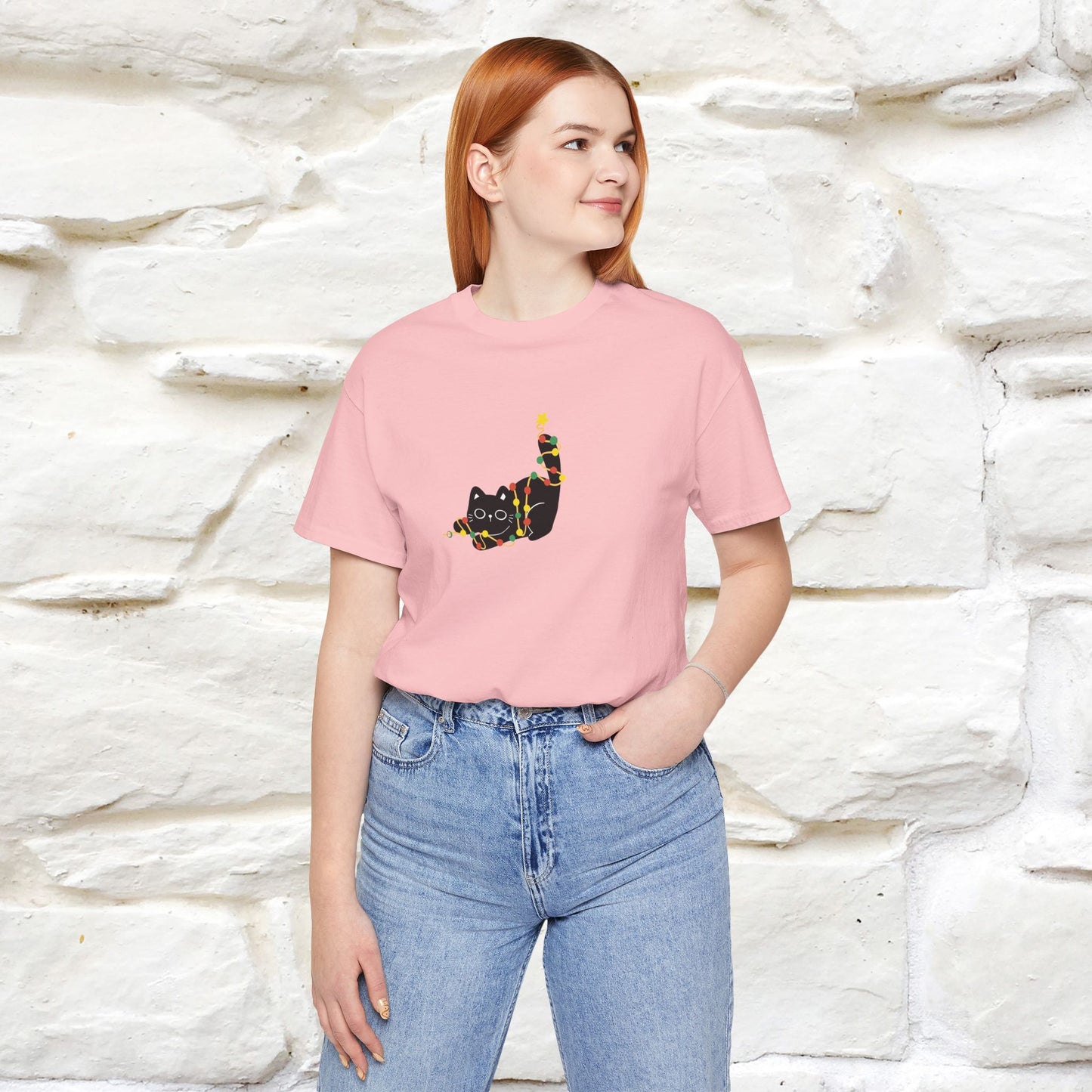 ''Be The Light" Cat T-Shirt| Front & Back Design | Nunu&Miao Studio