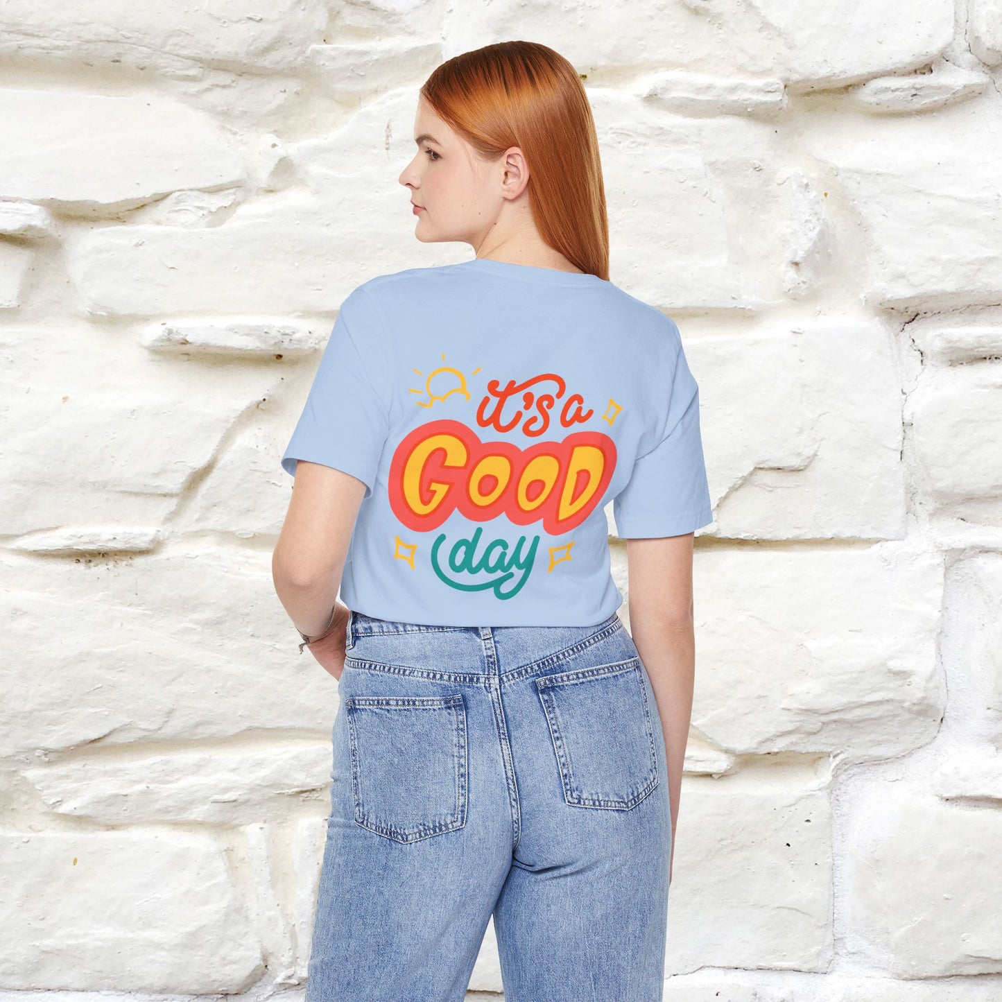 ""It's A Good Day" Cat T-Shirt| Front & Back Design | Nunu&Miao Studio