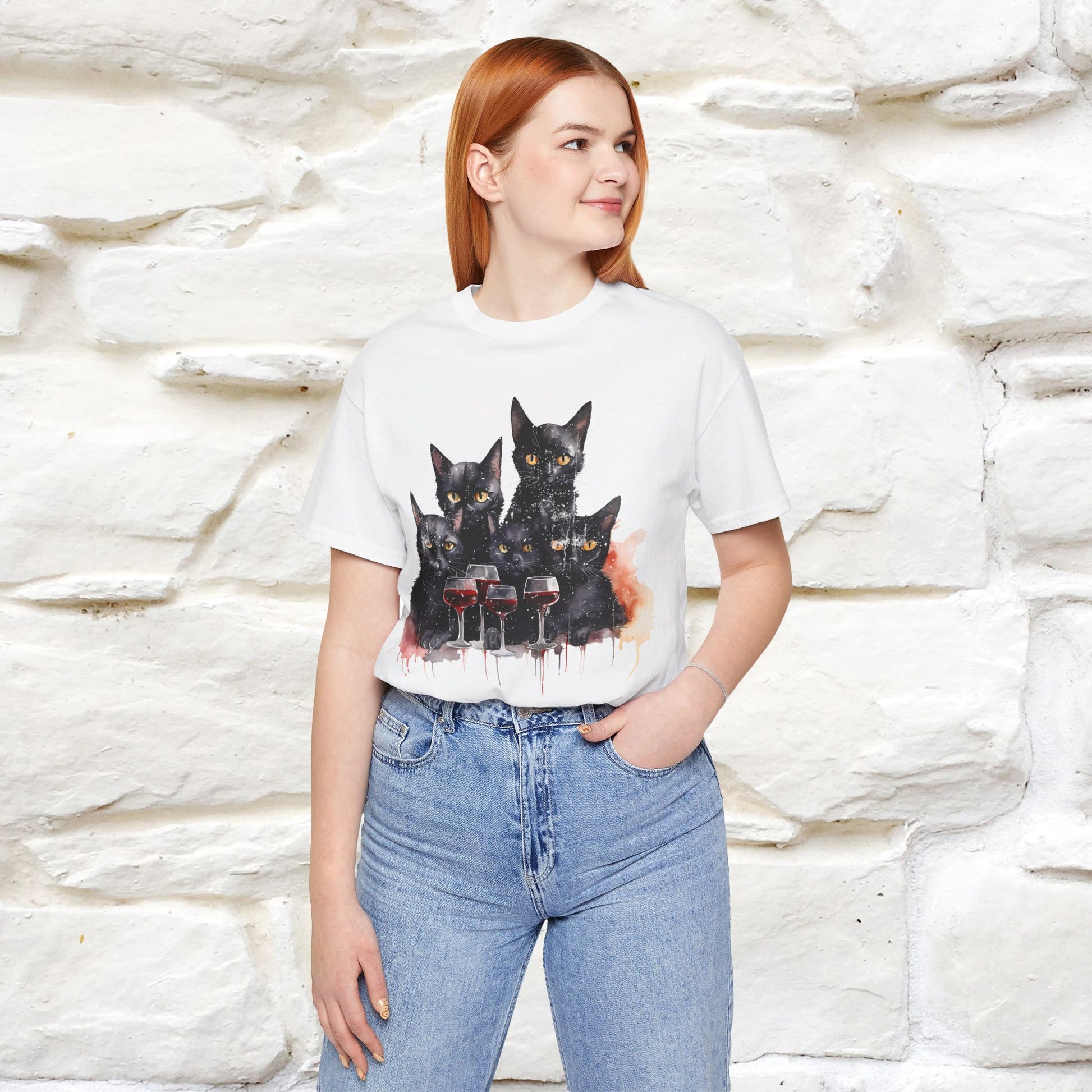 "Catty Cocktails'' T-shirt for Women 100% Cotton* - Nunu&Miao Studio