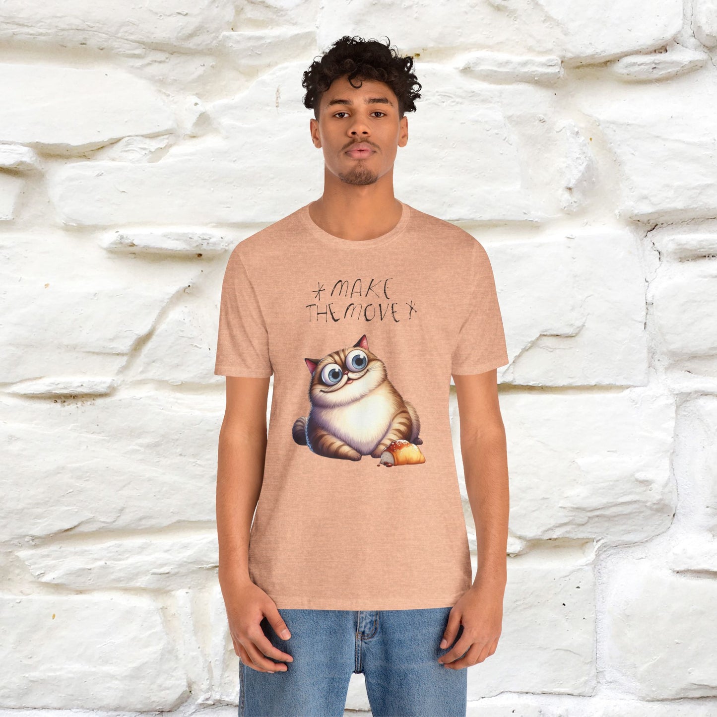 Make the Move Cat T-Shirt for Men & Women | 100% Cotton* Motivational Tee