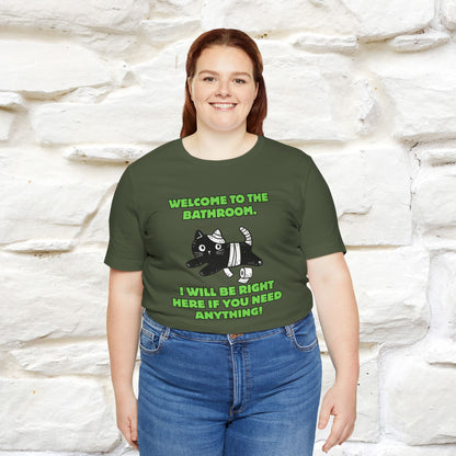 "Welcome To The Bathroom..."Funny  Cat T-shirt |Nunu&Miao Studio