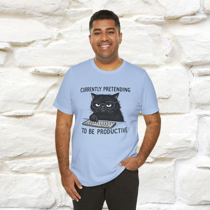 "Currently Pretending To Be Productive" |Cat T-Shirt | Nunu&Miao Studio