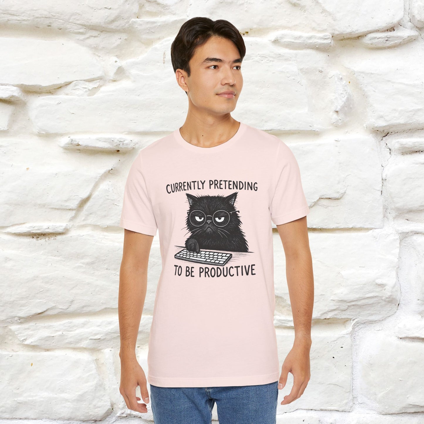 "Currently Pretending To Be Productive" |Cat T-Shirt | Nunu&Miao Studio