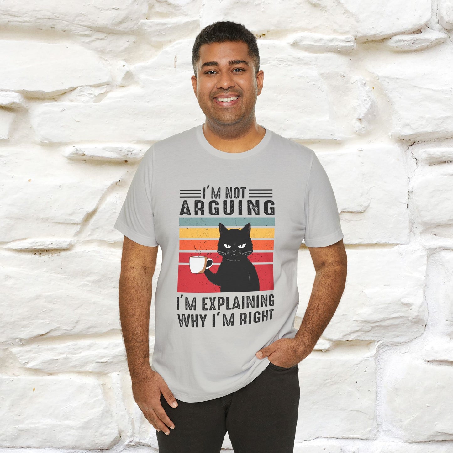 Non sto discutendo, sto spiegando perché ho ragione T-shirt con gatto per uomo e donna | 100% cotone* Maglietta divertente