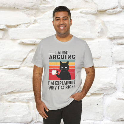 Non sto discutendo, sto spiegando perché ho ragione T-shirt con gatto per uomo e donna | 100% cotone* Maglietta divertente