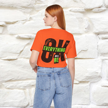 ''Everything Will Be Ok '' Cat T-Shirt Front and Back Design | Nunu&Miao Studio