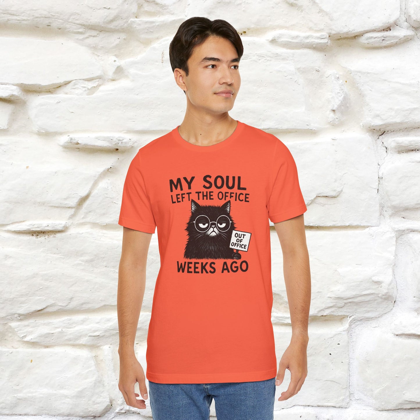 "My Soul Left The Office..." |Funny Cat T-Shirt | Nunu&Miao Studio