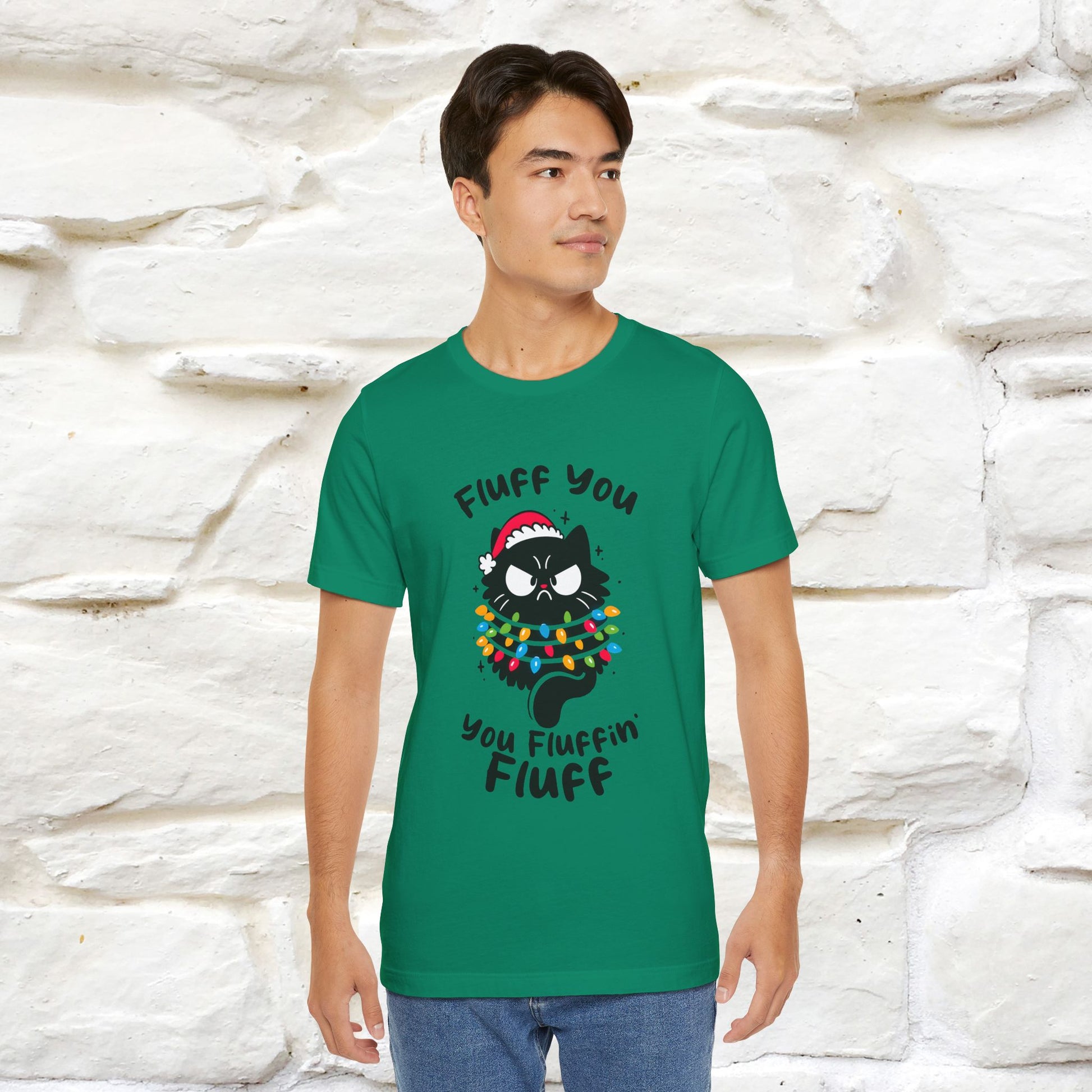 ''Fluff You, You Fluffin Fluff'' | Cattitude Cat Christmas Tee | Nunu&Miao Studio - Nunu&Miao Studio