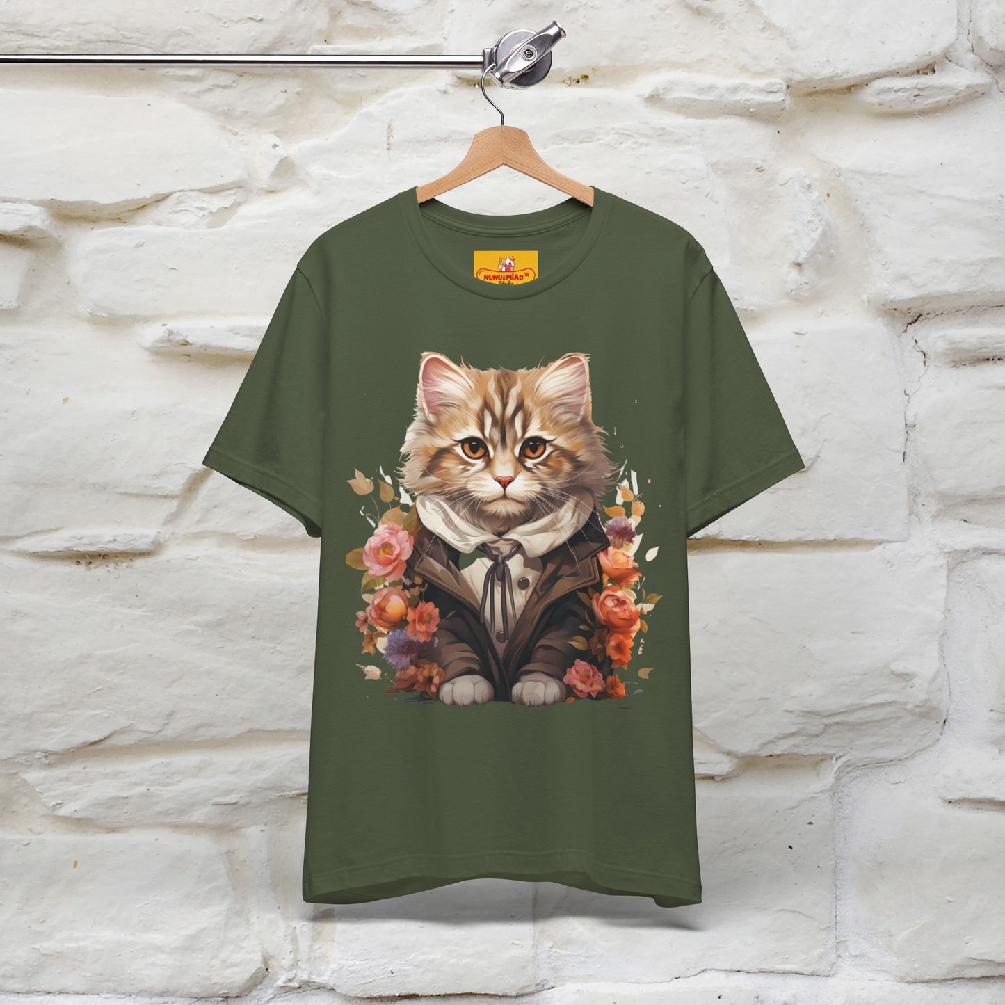 "Mr. Meow" Elegante T-shirt con gatto per uomo e donna | 100% cotone*