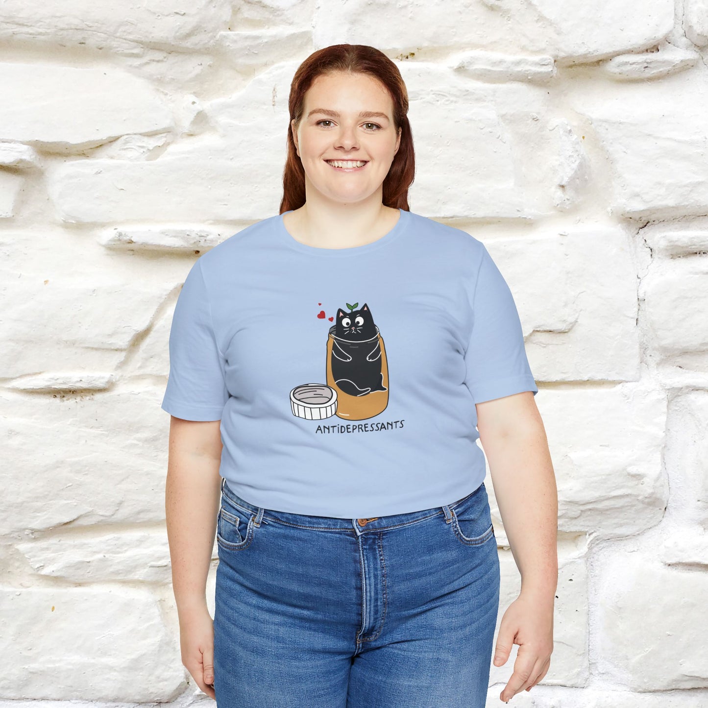 "Antidepressants" Cat T-Shirt | Front & Back Design | Nunu&Miao Studio
