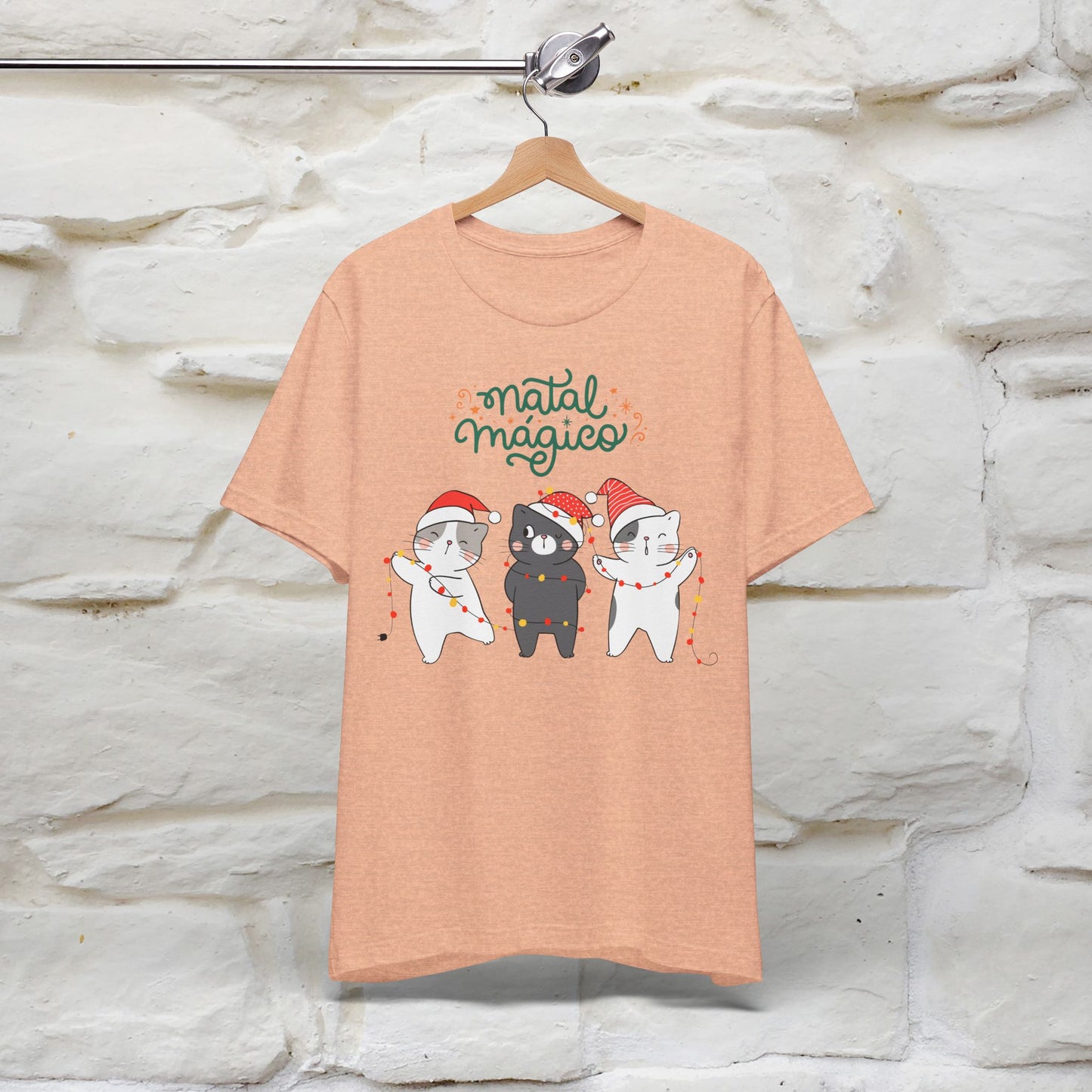 "Natal Magico" Cat T-shirt for Men & Women | 100% Cotton* 🐾 | Magical Holiday Cat Tee