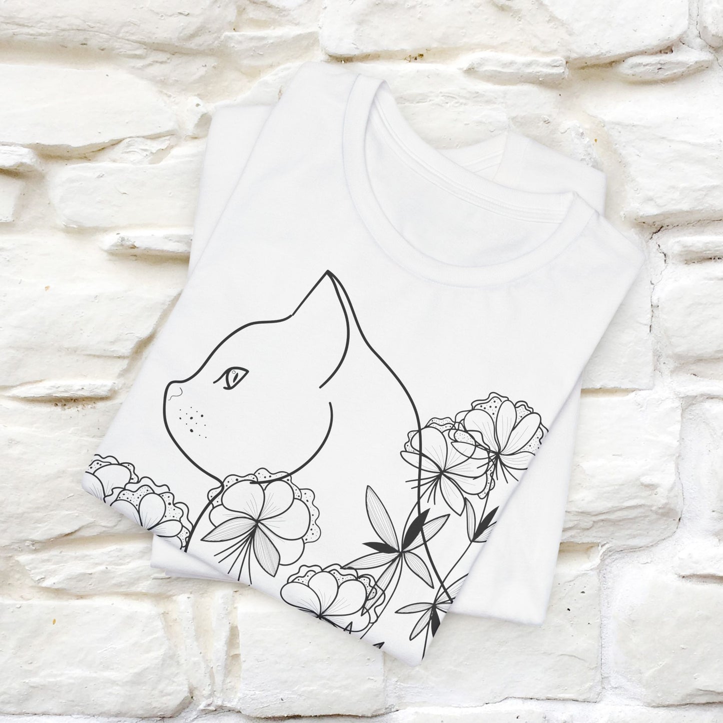 "Cat Flower !" Cat T-Shirt for Men & Women | 100% Cotton*