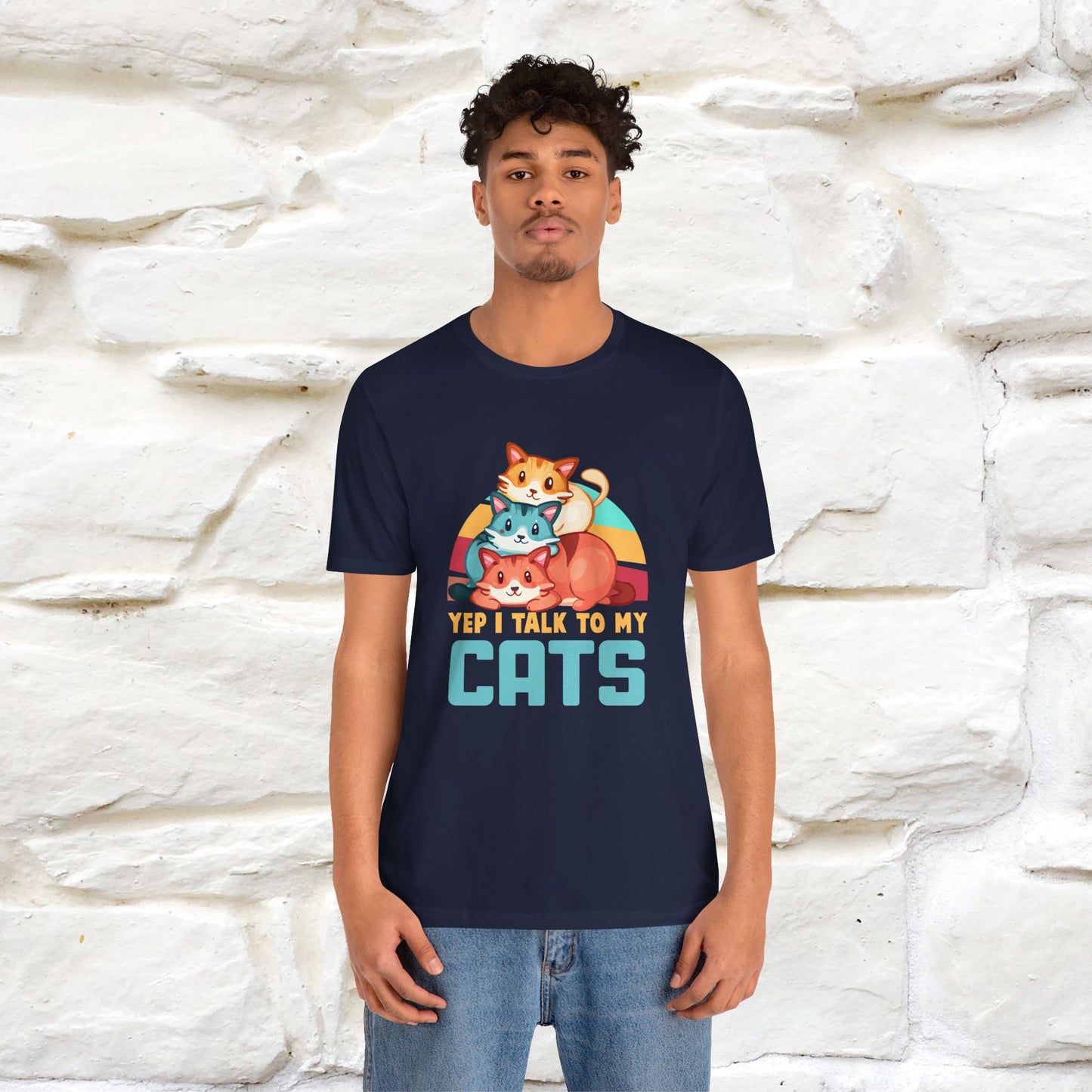 ''Yep, I Talk To My Cats'' Cute Cat T-Shirt for Men & Women | 100% Cotton* 🐾