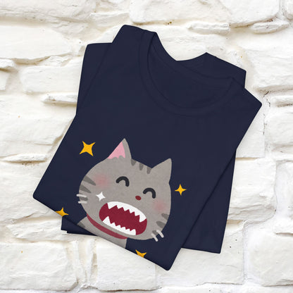 "Smile, Sparkle, Shine" Cat T-Shirt for Men & Women | Front & Back Design | 100% Cotton* 🐾