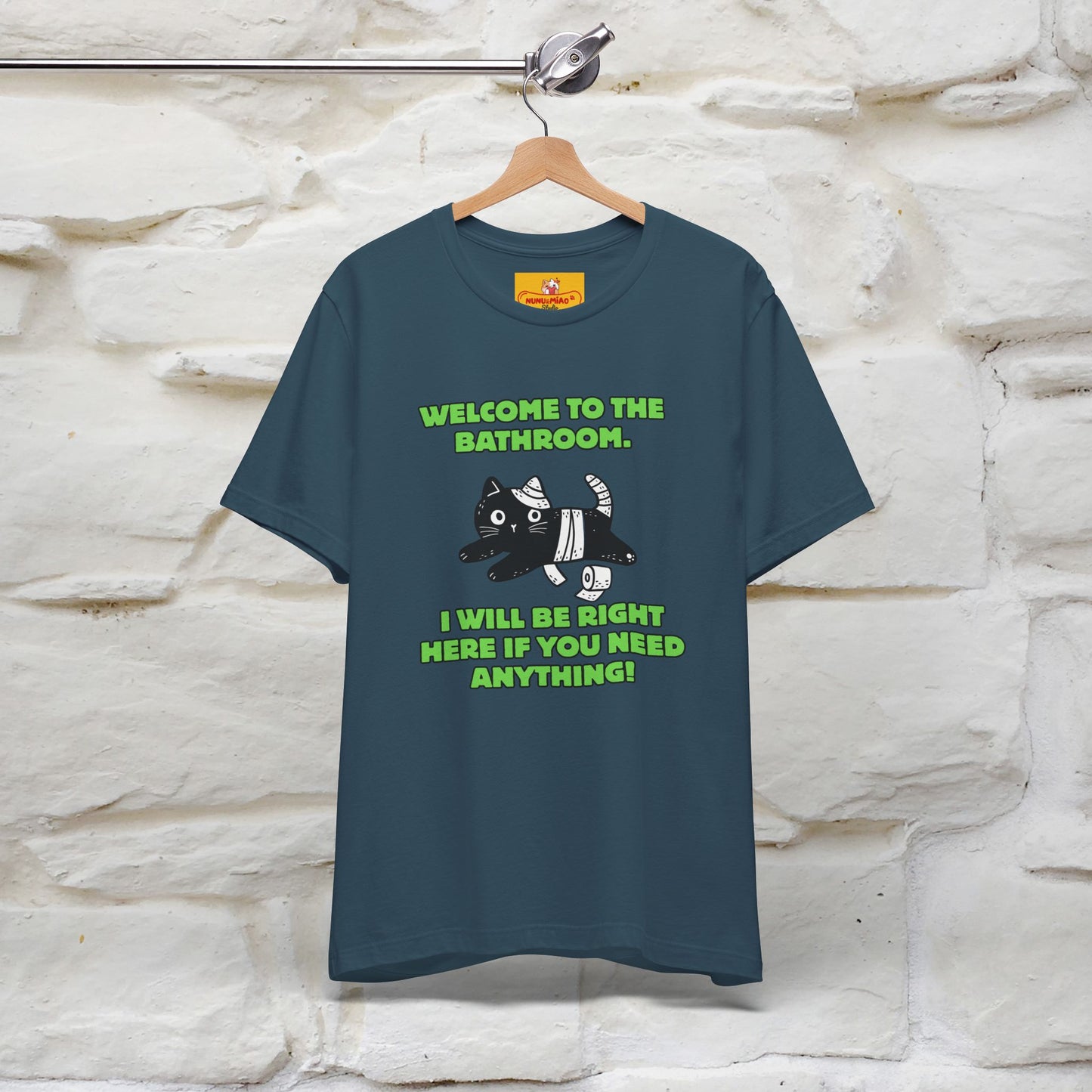 "Welcome To The Bathroom..."Funny  Cat T-shirt |Nunu&Miao Studio