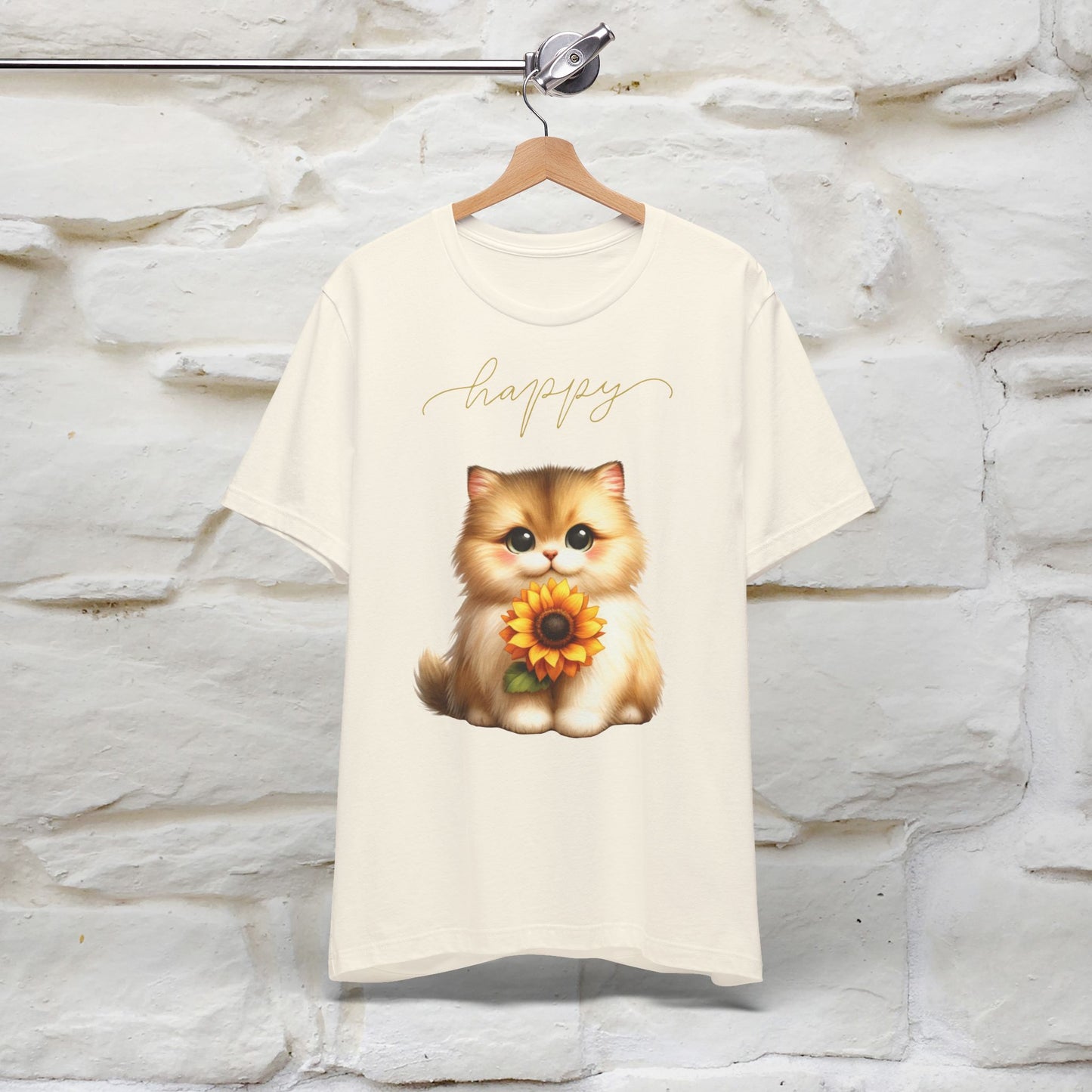 ''Happy'' Cat T-shirt for Women 100% Cotton* - Nunu&Miao Studio