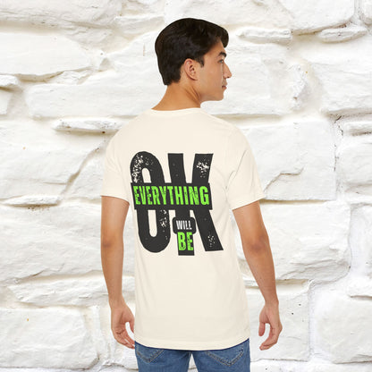 ''Everything Will Be Ok '' Cat T-Shirt Front and Back Design | Nunu&Miao Studio