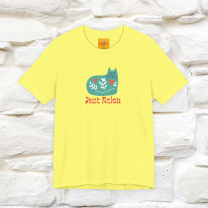 "Just Relax'' Cat T-Shirt Front and Back Design | Nunu&Miao Studio