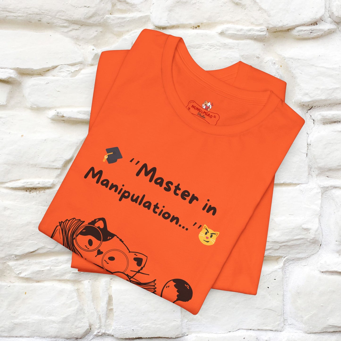 ''Master In Manipulation. How To Train Your Human ''  Cat T-shirt for Men and Women  100% Cotton*