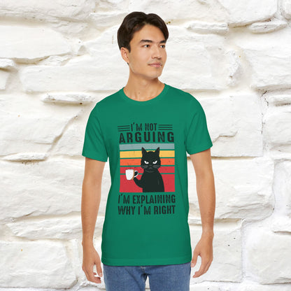 Non sto discutendo, sto spiegando perché ho ragione T-shirt con gatto per uomo e donna | 100% cotone* Maglietta divertente