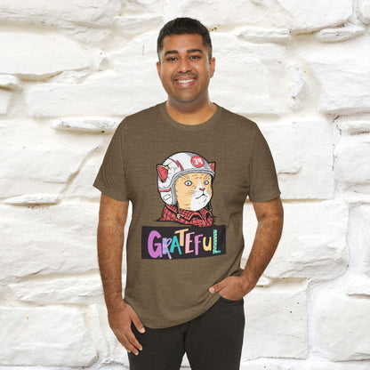 ''Grateful''  Cat T-shirt for Men and Women  100% Cotton*