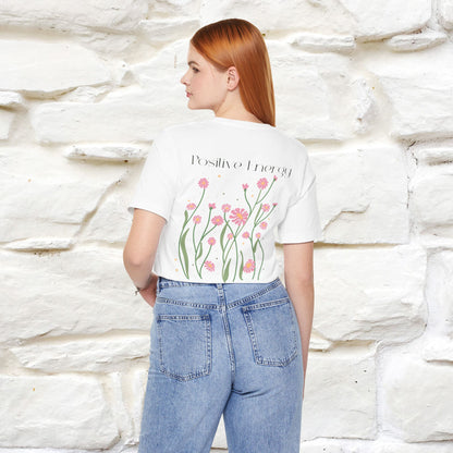 "Positive Energy'' Cat T-Shirt Front and Back Design | Nunu&Miao Studio