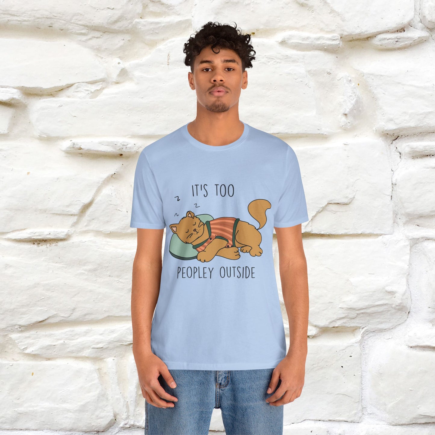 ''It’s Too Peopley Outside'' | Funny Cat T-Shirt | Nunu&Miao Studio