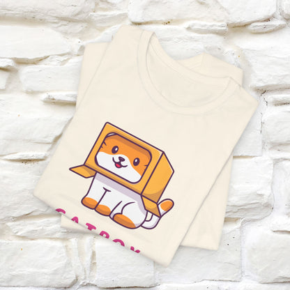 "Catbox Sitting" Funny Cat T-Shirt for Men & Women | 100% Cotton*