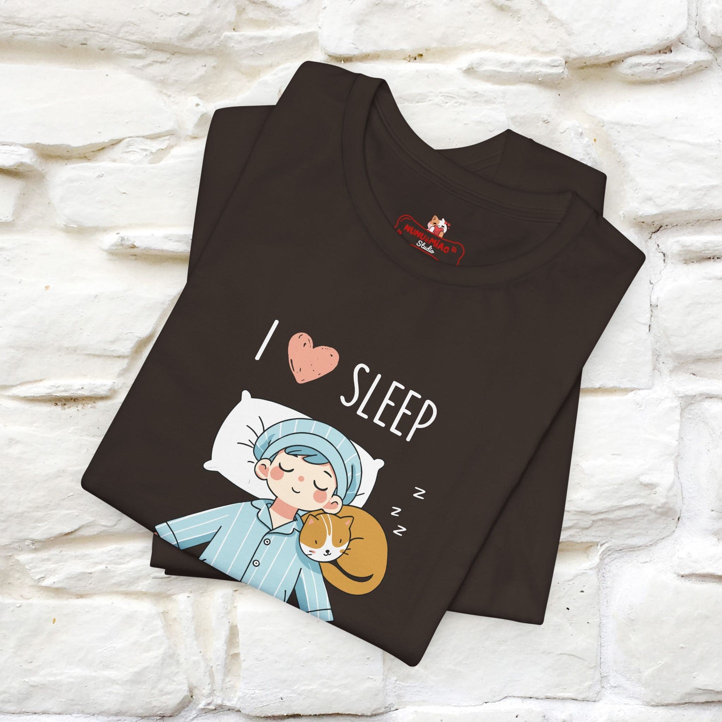 "I Love Sleep" Cute Cat T-Shirt for Men & Women | 100% Cotton* 🐾