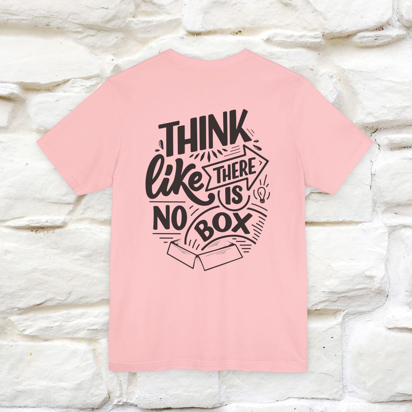"Think Like There Is No Box" Cat T-Shirt| Front & Back Design | Nunu&Miao Studio