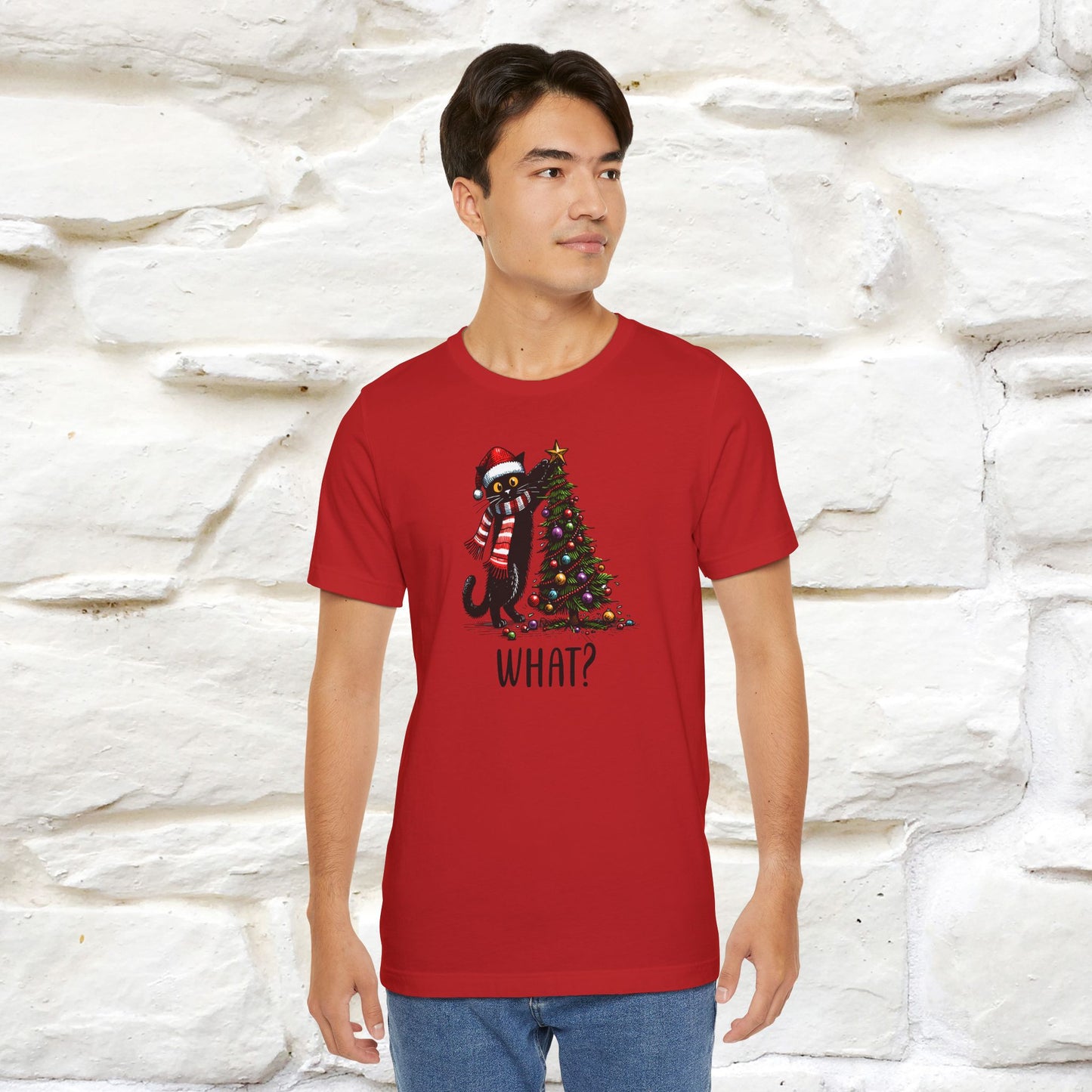 What? Cattitude Cat Christmas Shirt for Men & Women | 100% Cotton*