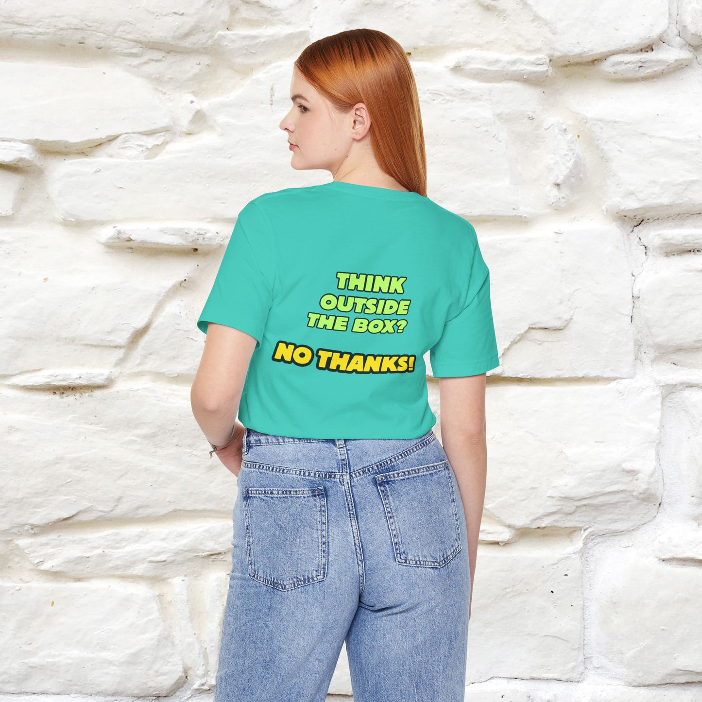 "Think outside the box? No thanks." Cat T-Shirt | Nunu&Miao Studio