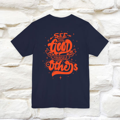 "See the Good in Yourself and Others" Cat T-Shirt | Front & Back Design | Nunu&Miao Studio