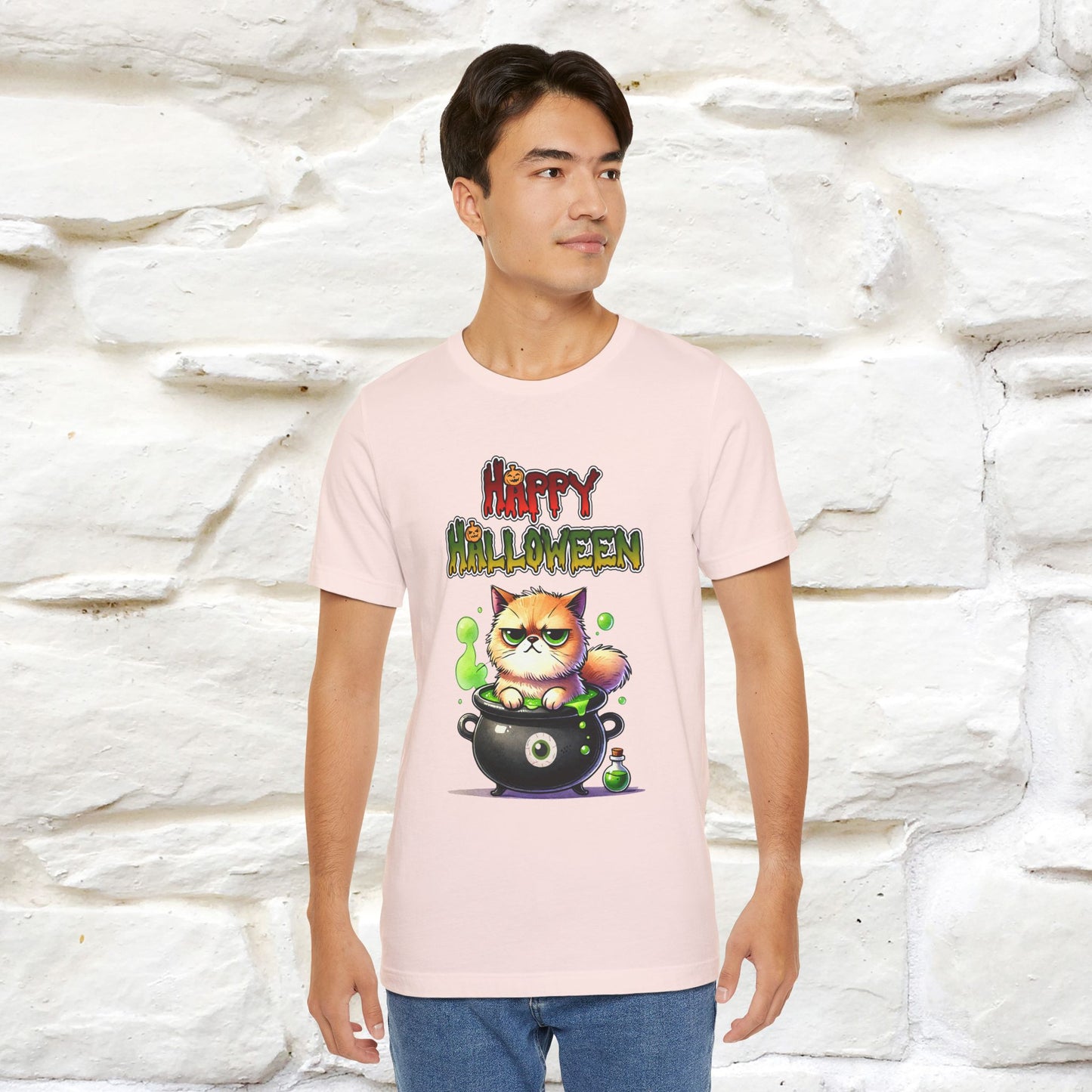"Angry Cat Happy Halloween" Cat  T-shirt |Nunu&Miao Studio
