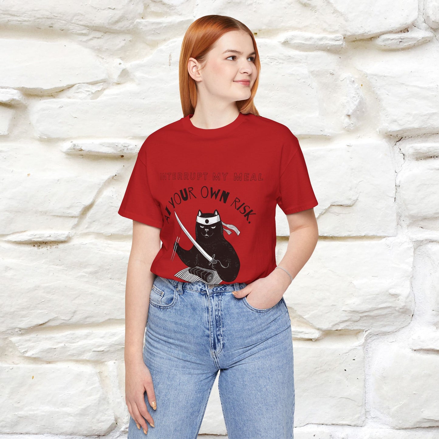 "Interrupt My Meal At Your Own Risk" Cat T-shirt for Men & Women | 100% Cotton*