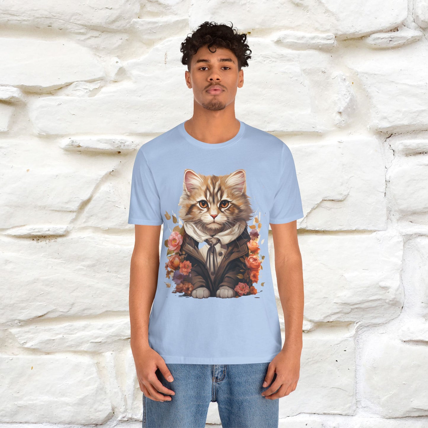 "Mr. Meow" Elegante T-shirt con gatto per uomo e donna | 100% cotone*