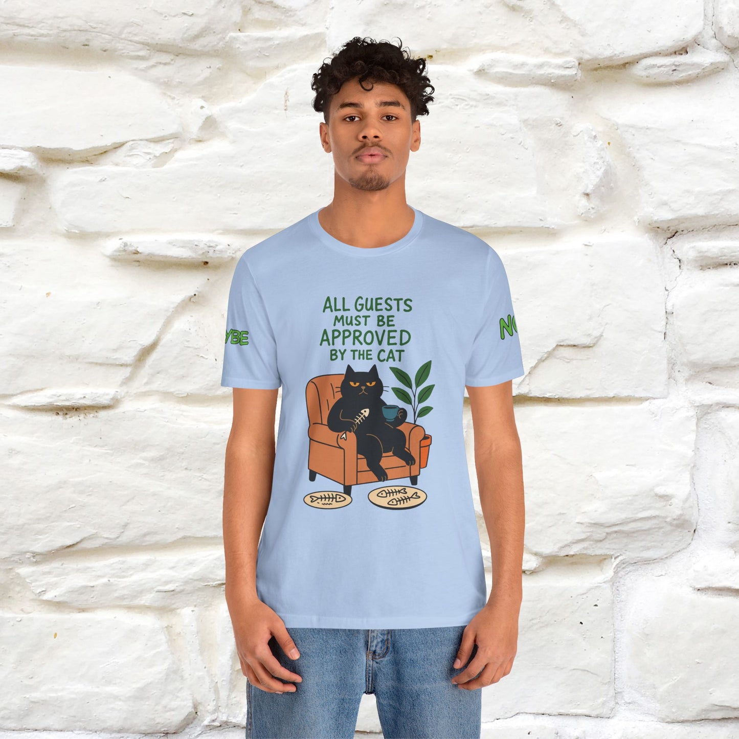 "All Guest Must Be Approved By The Cat - NO,MAYBE" Cat T-shirt |Nunu&Miao Studio