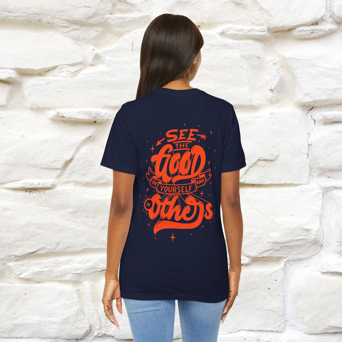 "See the Good in Yourself and Others" Cat T-Shirt | Front & Back Design | Nunu&Miao Studio