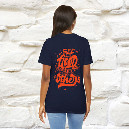 "See the Good in Yourself and Others" Cat T-Shirt | Front & Back Design | Nunu&Miao Studio