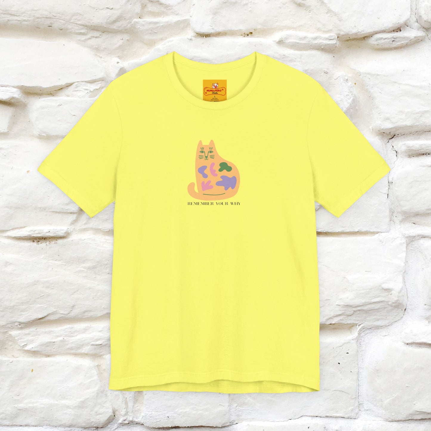 "Remember Your Why'' Cat T-Shirt Front and Back Design | Nunu&Miao Studio