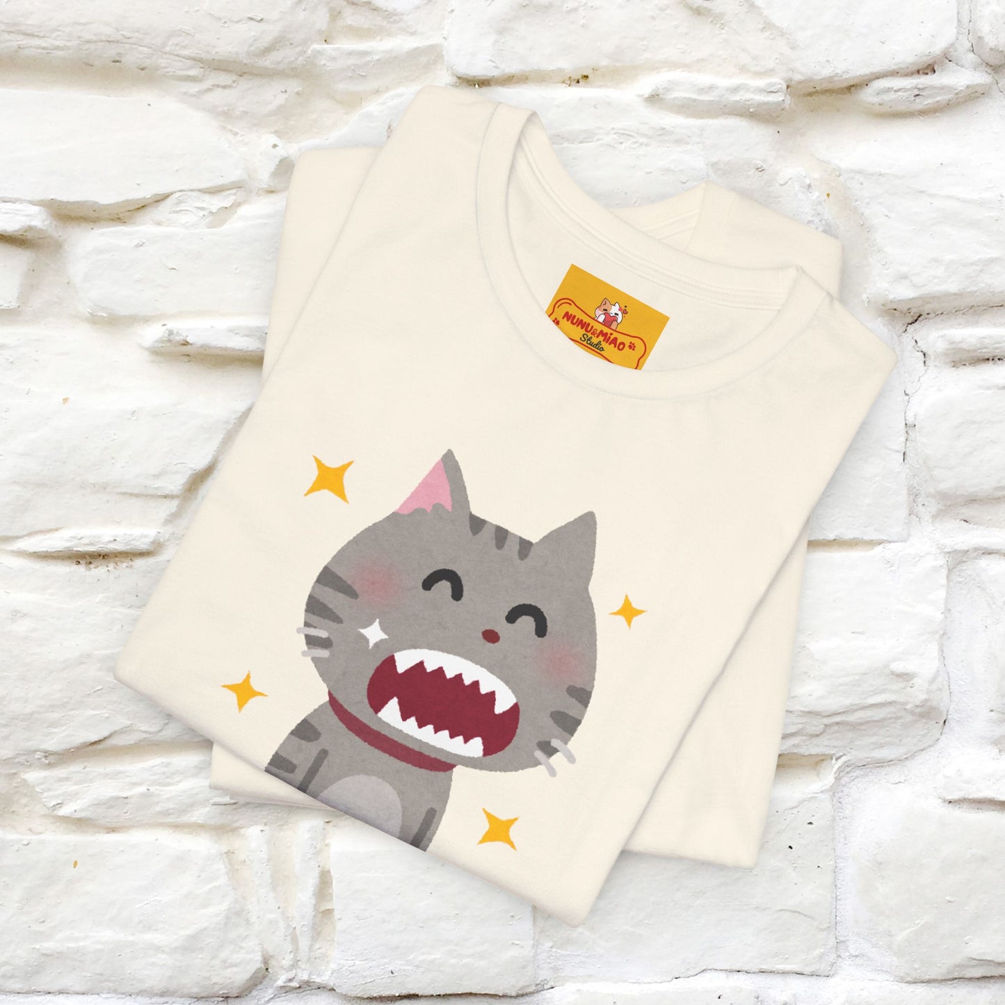 "Smile, Sparkle, Shine" Cat T-Shirt | Front & Back Design | Nunu&Miao Studio