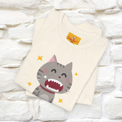 "Smile, Sparkle, Shine" Cat T-Shirt | Front & Back Design | Nunu&Miao Studio
