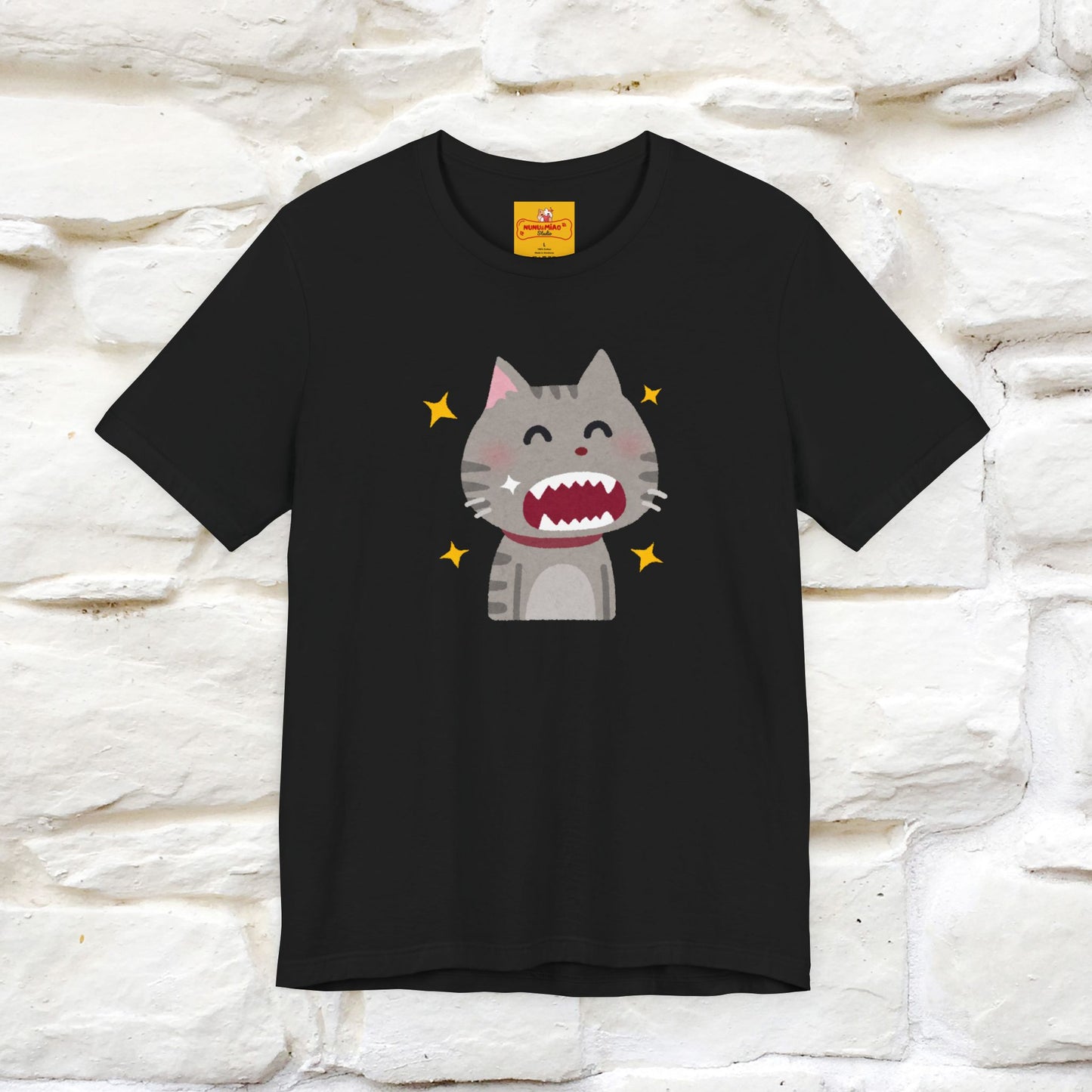"Smile, Sparkle, Shine" Cat T-Shirt | Front & Back Design | Nunu&Miao Studio