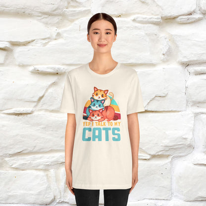 ''Yep, I Talk To My Cats'' Cute Cat T-Shirt for Men & Women | 100% Cotton* 🐾