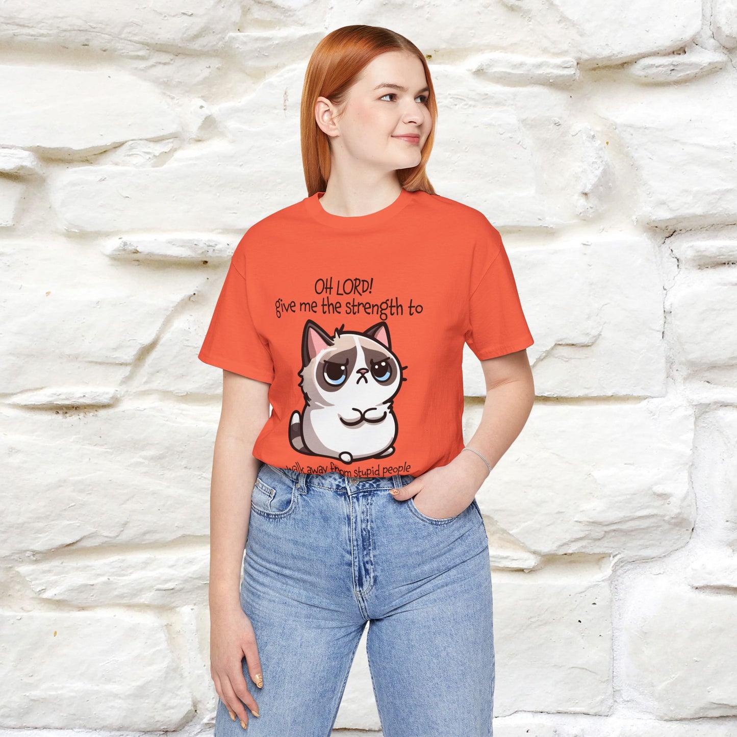''Oh Lord! Give Me Strength to ...'' Cat T-Shirt |  | Nunu&Miao Studio