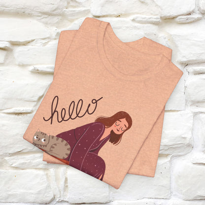 ''Hello''  Cat T-shirt for Women  100% Cotton*