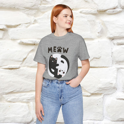 ''Ying Yang Meow''  Cat T-shirt for Men and Women  100% Cotton*