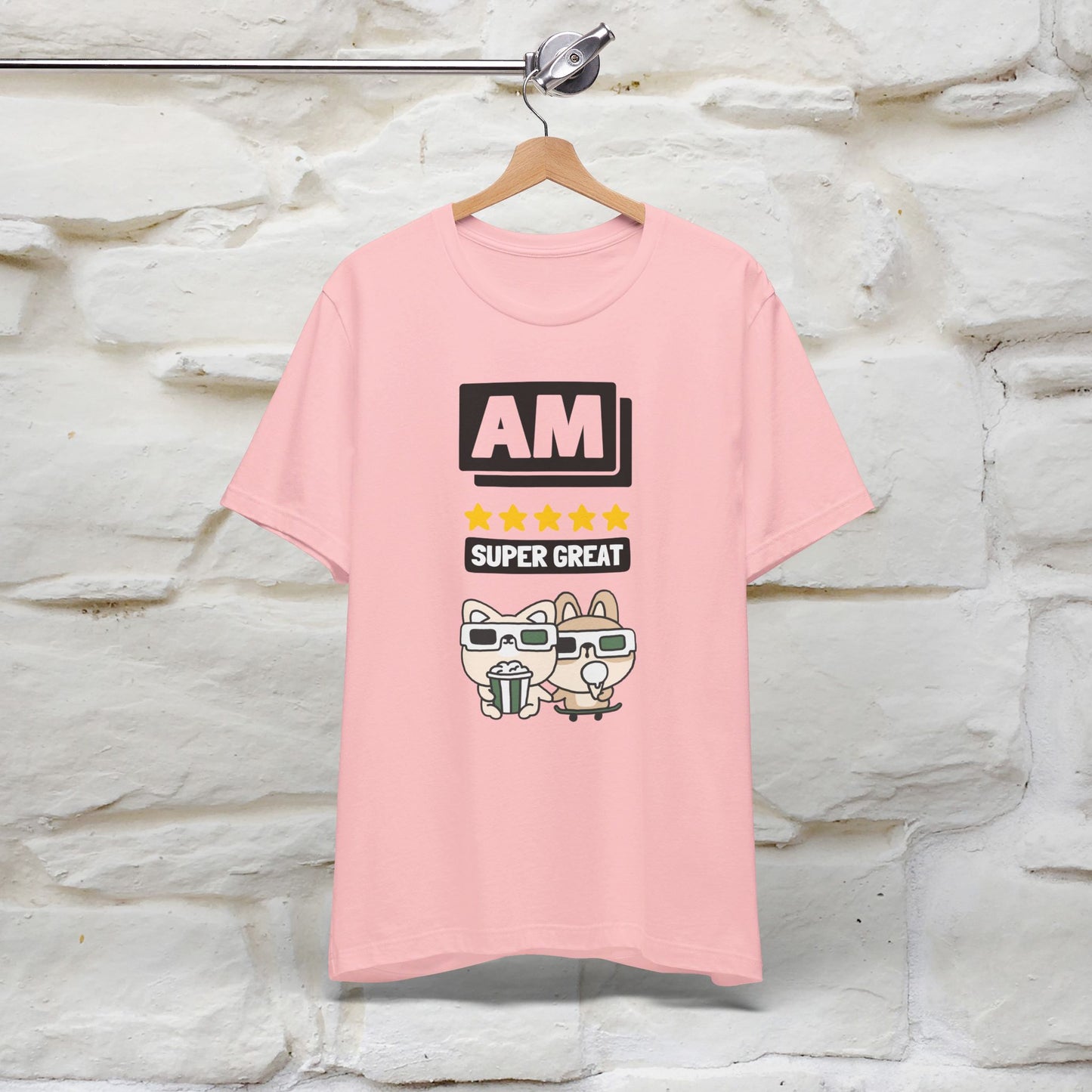 '' I Am Super Great'' T-shirt for Man 100% Cotton* - Nunu&Miao Studio